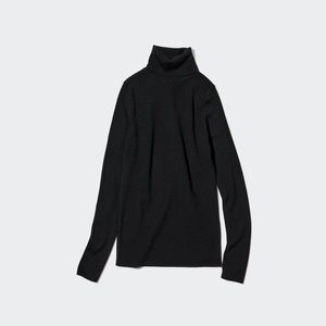 Uniqlo Extra Fine Merino Ribbed Turtleneck Sweater